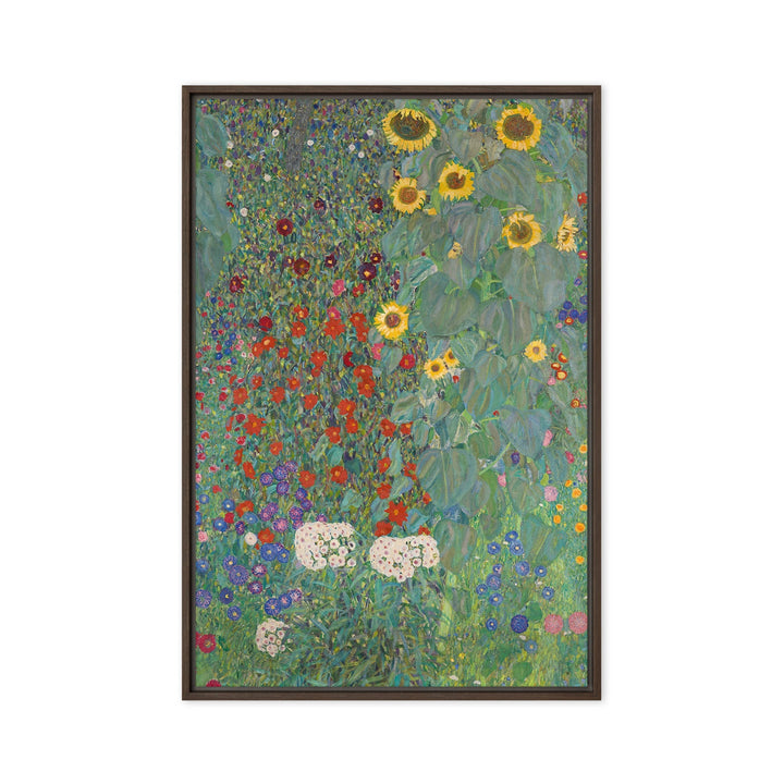 Canvas - Gustav Klimt, Garden with Sunflowers, Garten mit Sonnenblumen ARTLIA Braun / 24″×36″ artlia