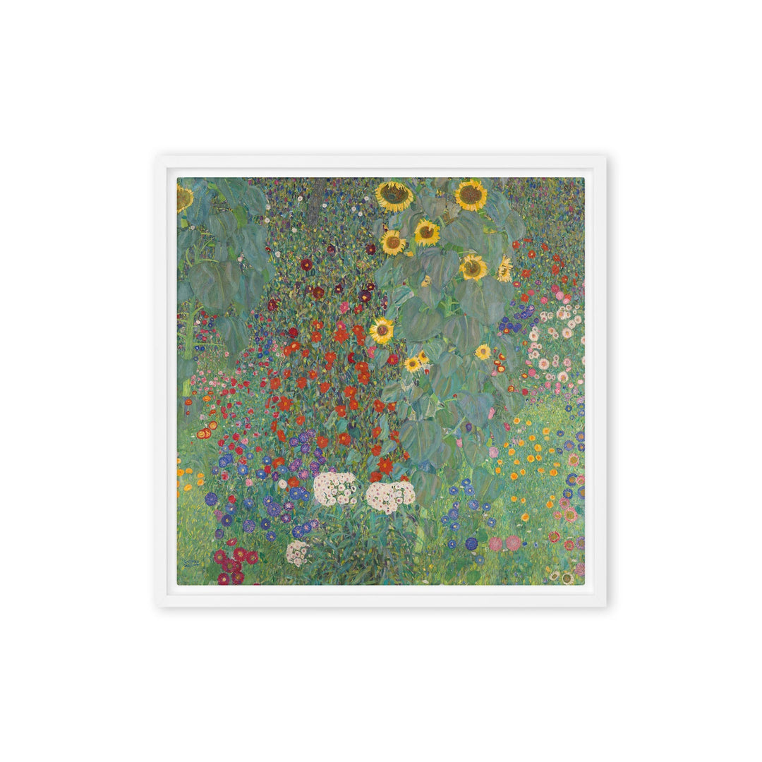 Canvas - Gustav Klimt, Garden with Sunflowers, Garten mit Sonnenblumen ARTLIA Weiß / 16″×16″ artlia