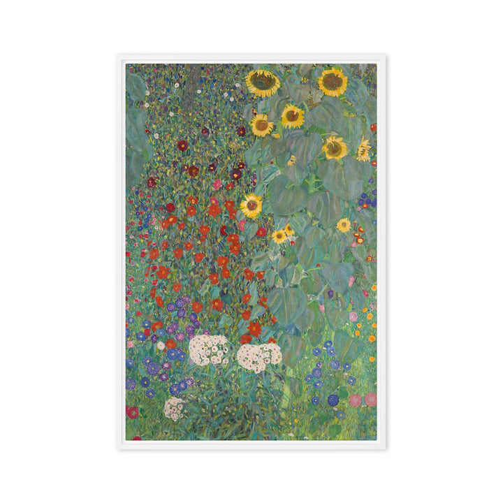 Canvas - Gustav Klimt, Garden with Sunflowers, Garten mit Sonnenblumen ARTLIA Weiß / 24″×36″ artlia