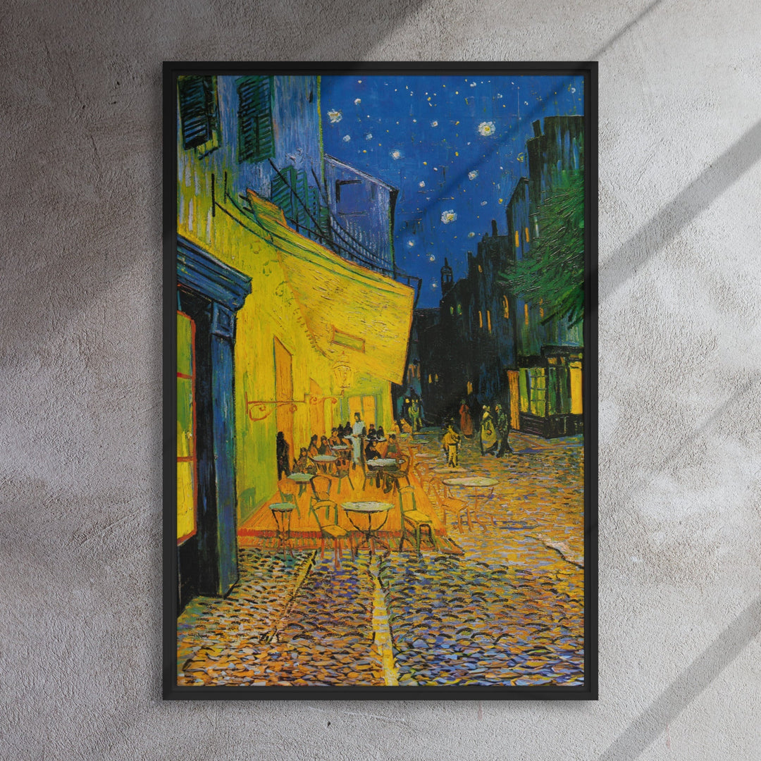 Gerahmte Leinwand - Caféterrasse am Abend Vincent van Gogh artlia