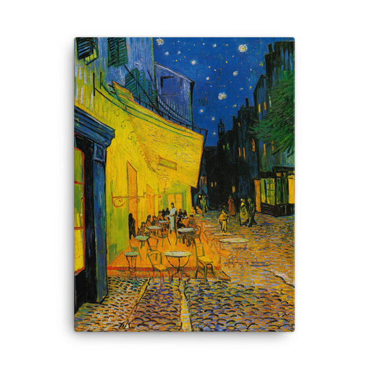 Gerahmte Leinwand - Caféterrasse am Abend Vincent van Gogh ohne Rahmen / 30x41 cm (12″×16″) artlia