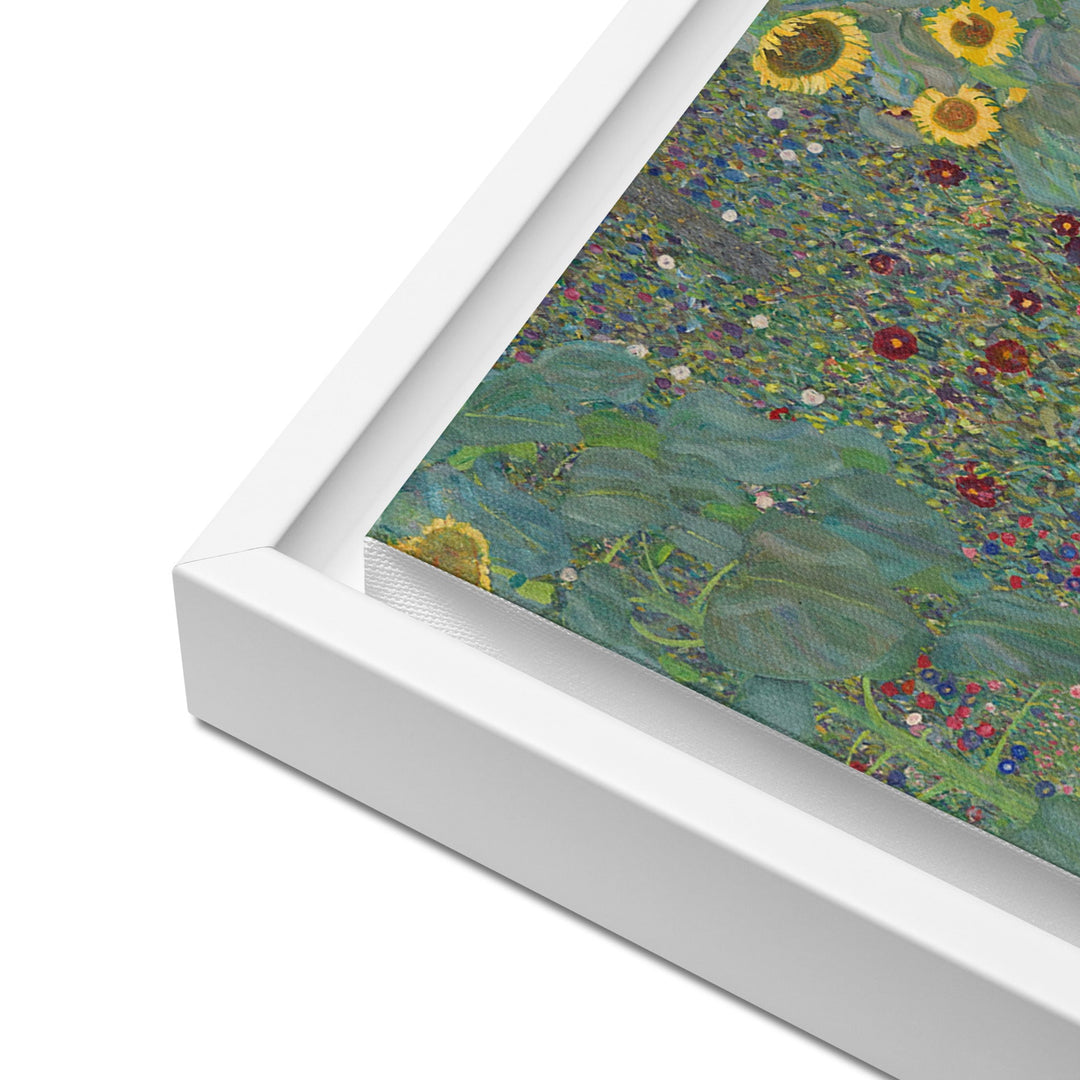 Gerahmte Leinwand - Gustav Klimt, Garten mit Sonnenblumen Gustav Klimt artlia