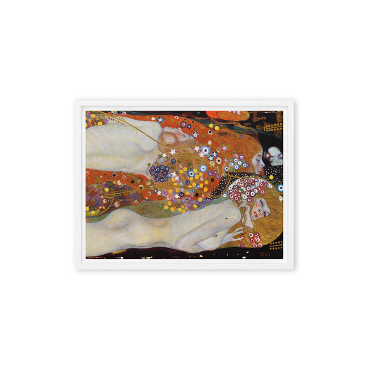 Gerahmte Leinwand - Gustav Klimt, Wasserschlangen II Gustav Klimt Weiß / 30x41 cm (12″×16″) artlia