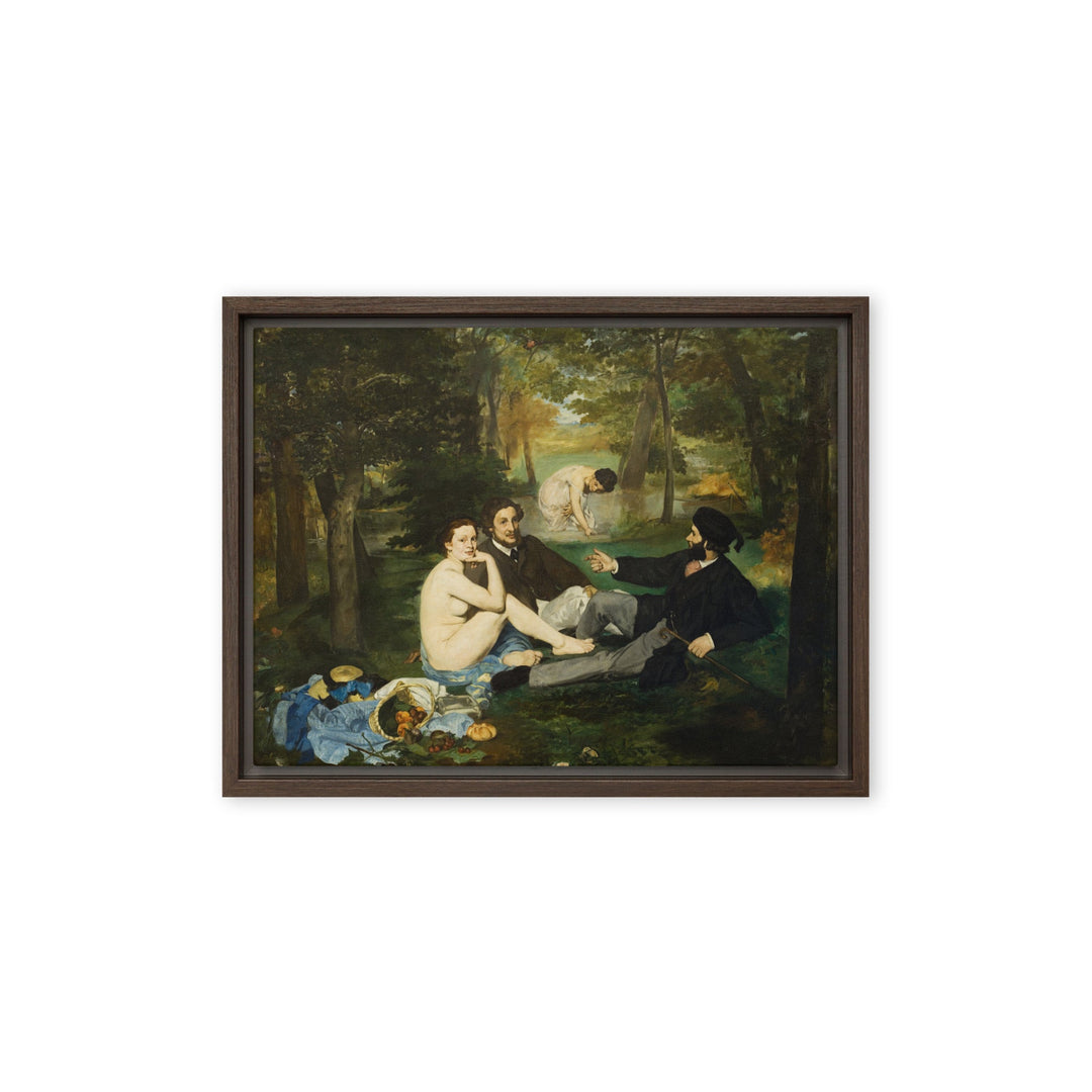 Gerahmte Leinwand - Luncheon on the Grass, Edouard Manet Edouard Manet Braun / 30x41 cm (12″×16″) artlia