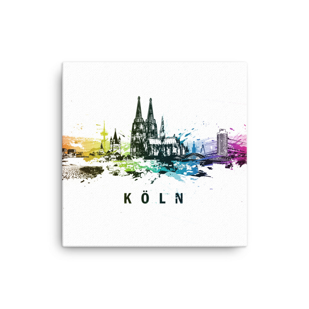 Gerahmte Leinwand - Skyline Köln Marko Kurth ohne Rahmen / 41x41 cm (16″×16″) artlia