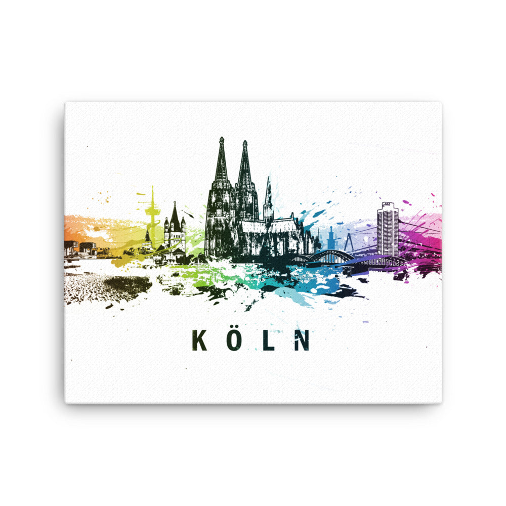 Gerahmte Leinwand - Skyline Köln Marko Kurth ohne Rahmen / 41x51 cm (16″×20″) artlia