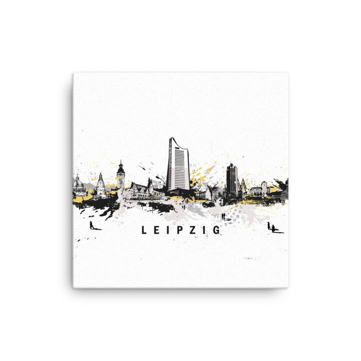 Gerahmte Leinwand - Skyline Leipzig Marko Kurth ohne Rahmen / 41x41 cm (16″×16″) artlia