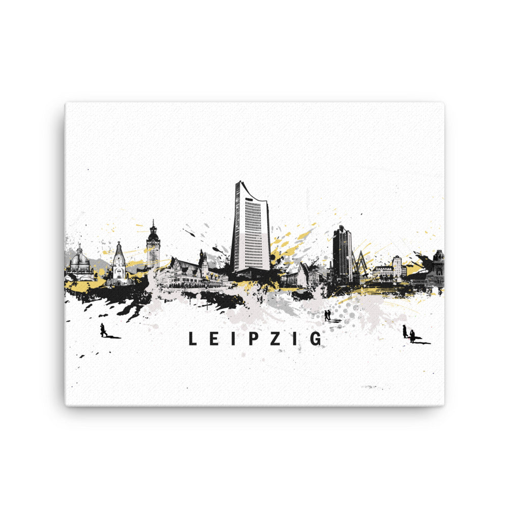 Gerahmte Leinwand - Skyline Leipzig Marko Kurth ohne Rahmen / 41x51 cm (16″×20″) artlia