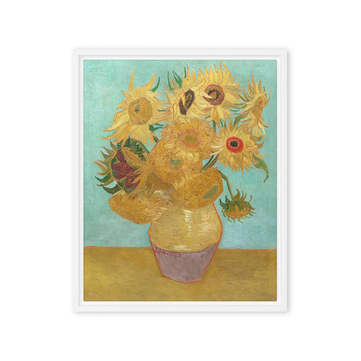 Gerahmte Leinwand - Sonnenblumen, 1889 Vincent van Gogh Weiß / 41x51 cm (16″×20″) artlia