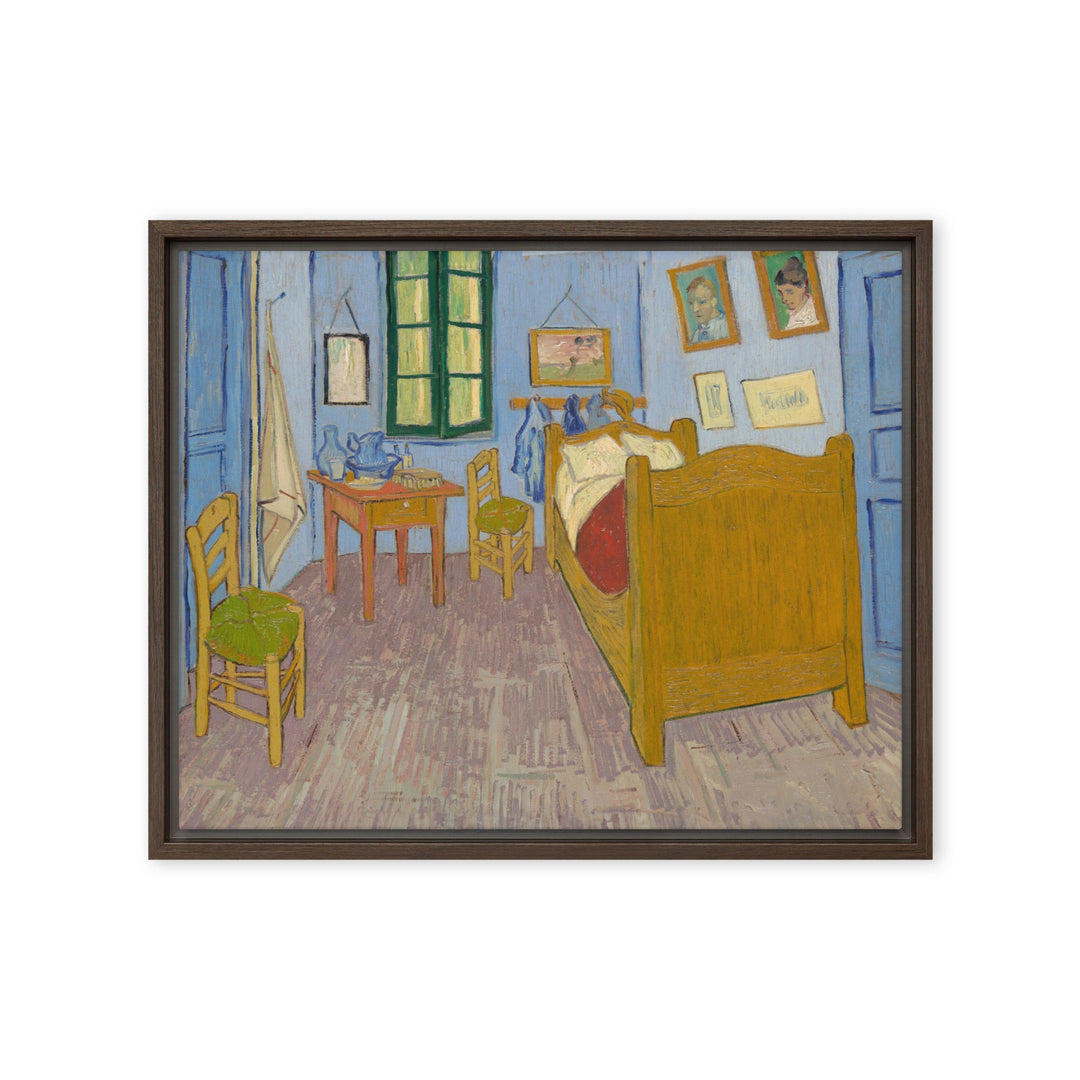 Gerahmte Leinwand - Van Gogh, Das Schlafzimmer in Arles Vincent van Gogh Braun / 41x51 cm (16″×20″) artlia