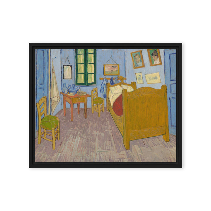 Gerahmte Leinwand - Van Gogh, Das Schlafzimmer in Arles Vincent van Gogh Schwarz / 41x51 cm (16″×20″) artlia