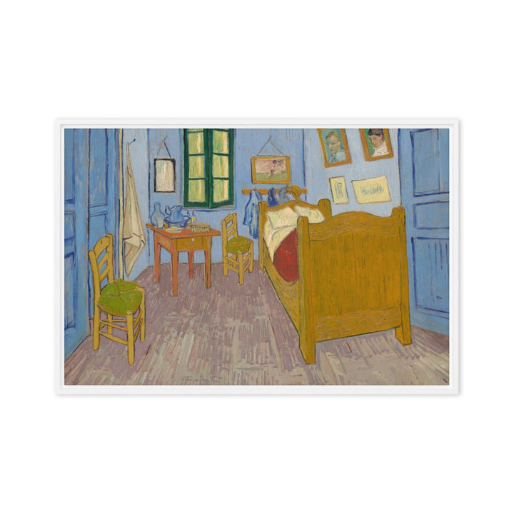 Gerahmte Leinwand - Van Gogh, Das Schlafzimmer in Arles Vincent van Gogh Weiß / 61x91 cm (24″×36″) artlia