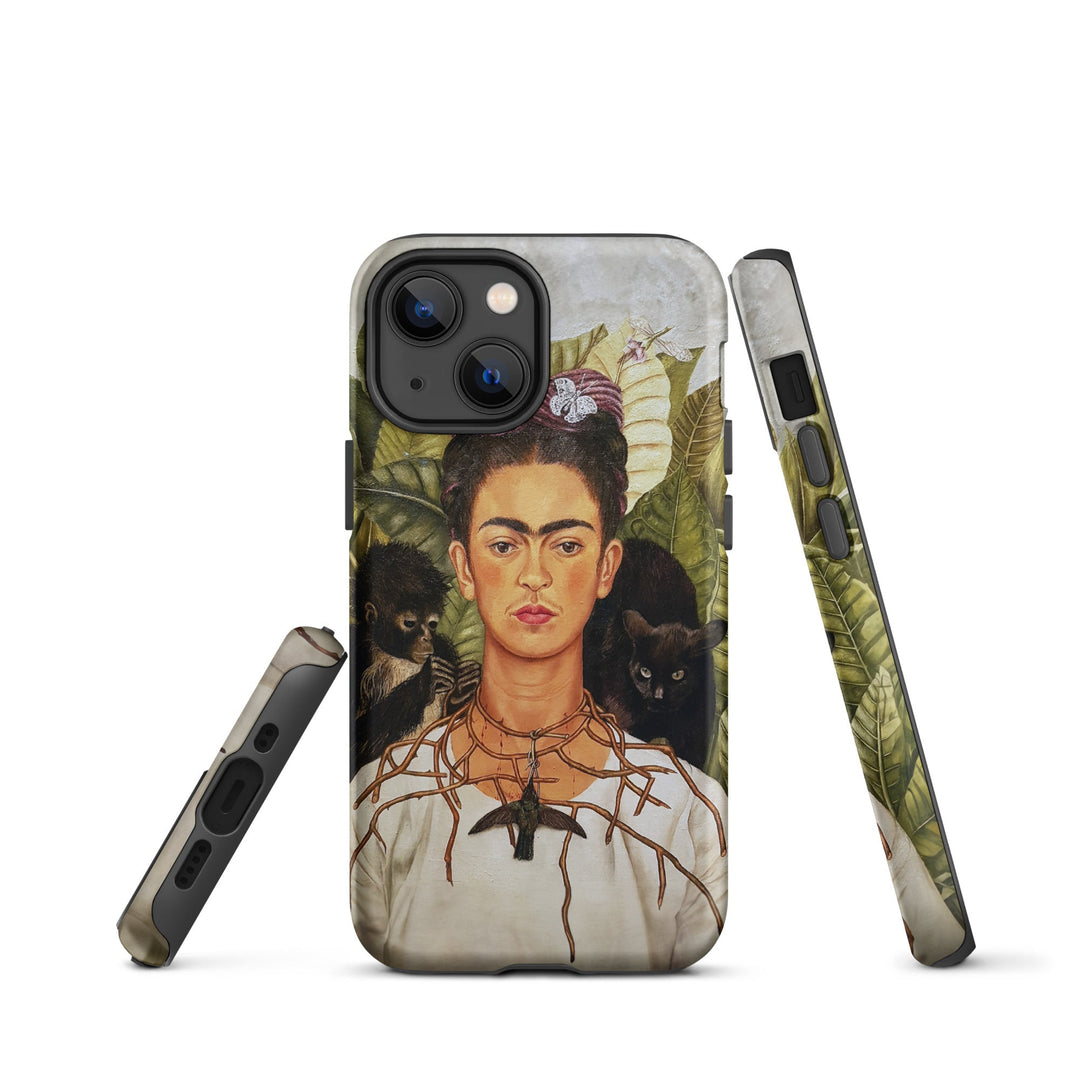 Hardcase iPhone® Handyhülle - Frida Kahlo with Thorn Necklace and Hummingbird Kuratoren von artlia iPhone 13 mini artlia