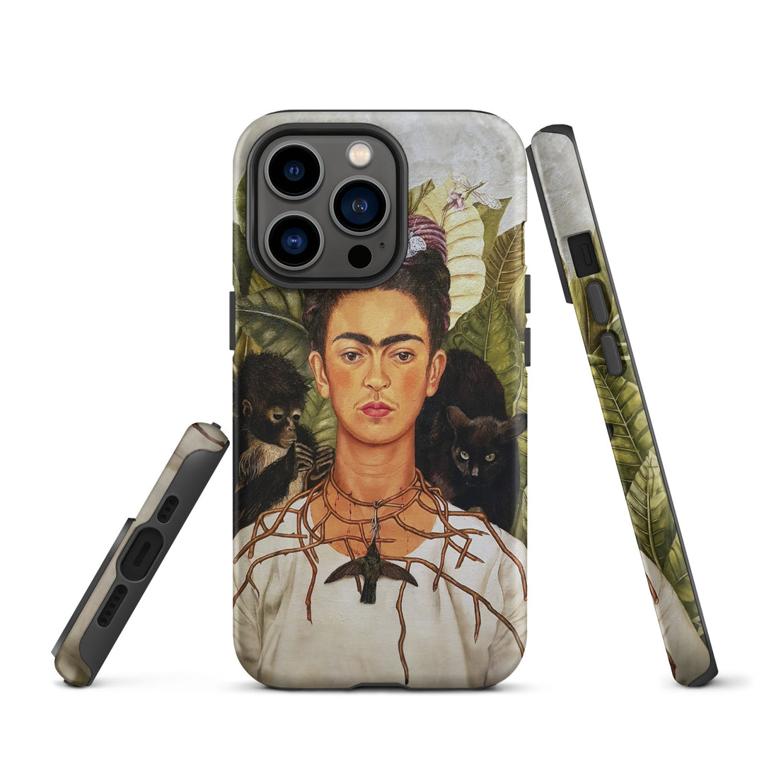 Hardcase iPhone® Handyhülle - Frida Kahlo with Thorn Necklace and Hummingbird Kuratoren von artlia iPhone 13 Pro artlia