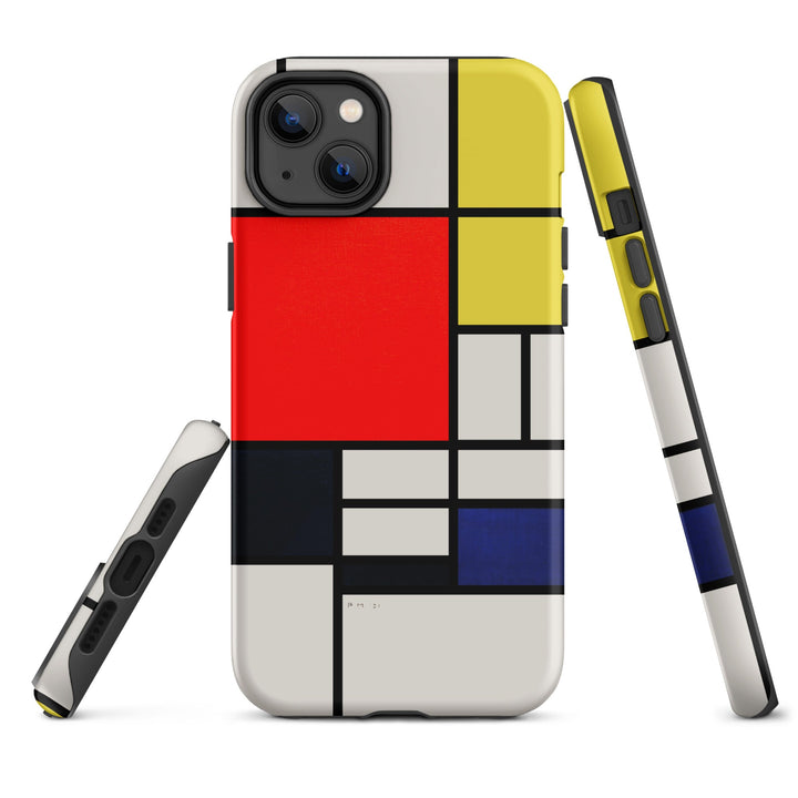 Hardcase iPhone® Handyhülle - Mondrian, Composition with red yellow black gray and blue Piet Mondrian iPhone 14 Plus artlia