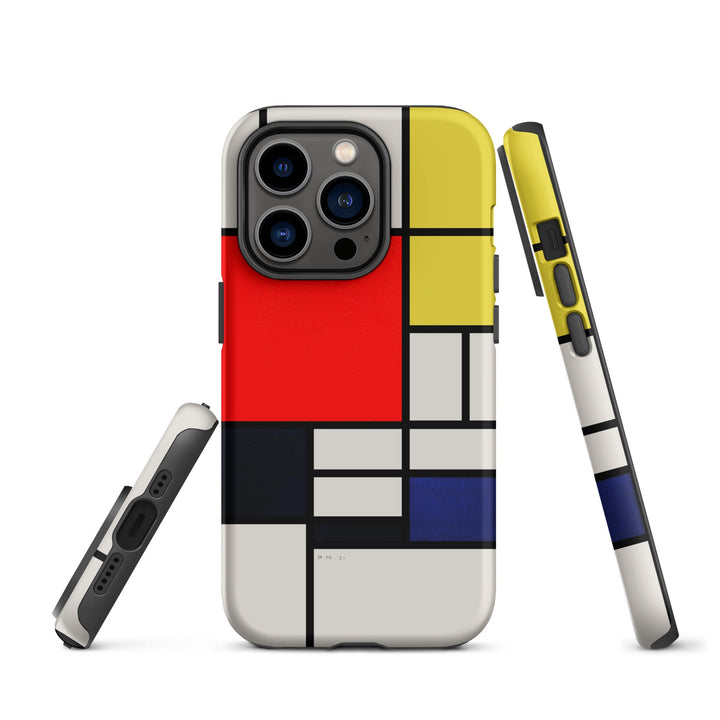 Hardcase iPhone® Handyhülle - Mondrian, Composition with red yellow black gray and blue Piet Mondrian iPhone 14 Pro artlia