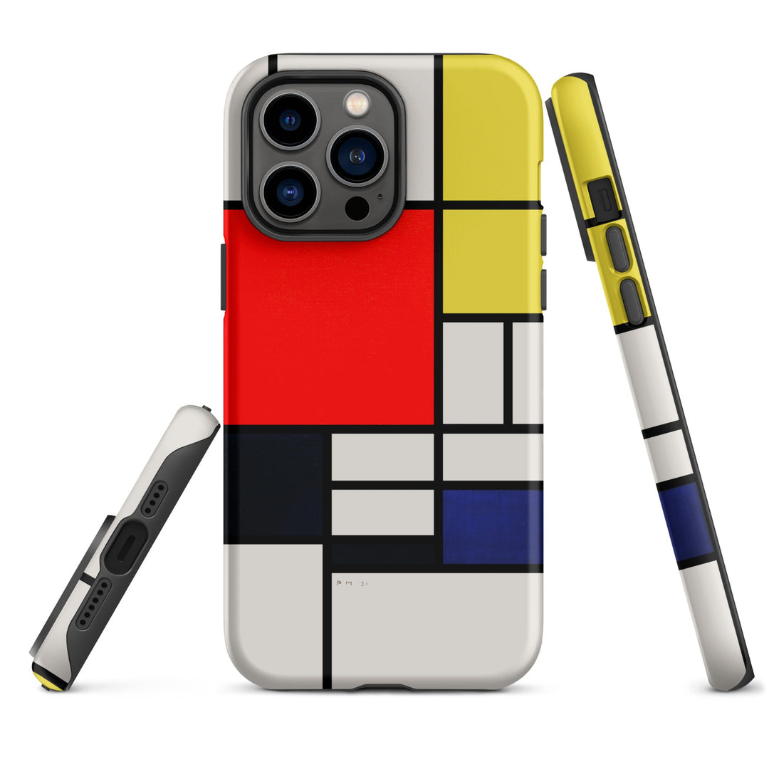 Hardcase iPhone® Handyhülle - Mondrian, Composition with red yellow black gray and blue Piet Mondrian iPhone 14 Pro Max artlia