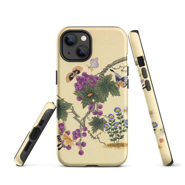 Hardcase iPhone® Handyhülle - Schmetterlinge auf Traubenbaum Misun Kim iPhone 13 artlia