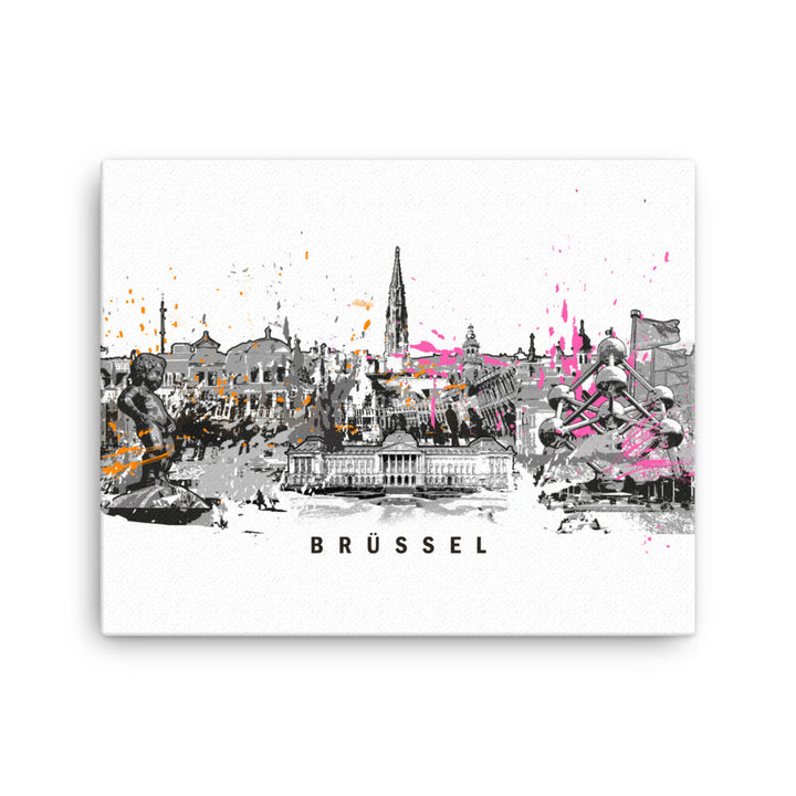 Leinwand - Skyline Brüssel Marko Kurth ohne Rahmen / 41x51 cm (16″×20″) artlia