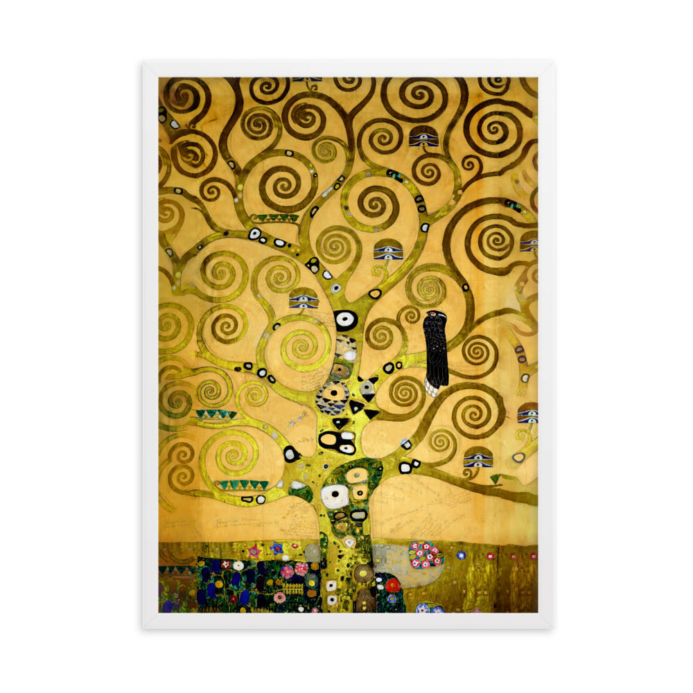 Poster - Gustav Klimt, der Lebensbaum artlia Weiß / 50×70 cm artlia