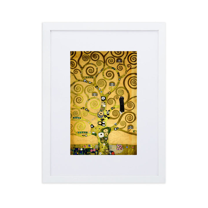 Poster mit Passepartout - Gustav Klimt, der Lebensbaum artlia Weiß / 30×40 cm artlia