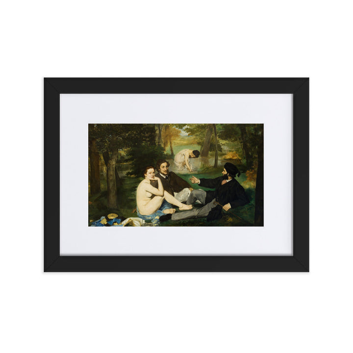 Poster mit Passepartout - Luncheon on the Grass, Edouard Manet Edouard Manet Schwarz / 21×30 cm artlia