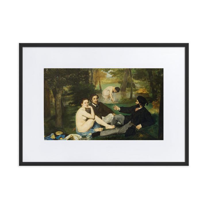 Poster mit Passepartout - Luncheon on the Grass, Edouard Manet Edouard Manet Schwarz / 50×70 cm artlia