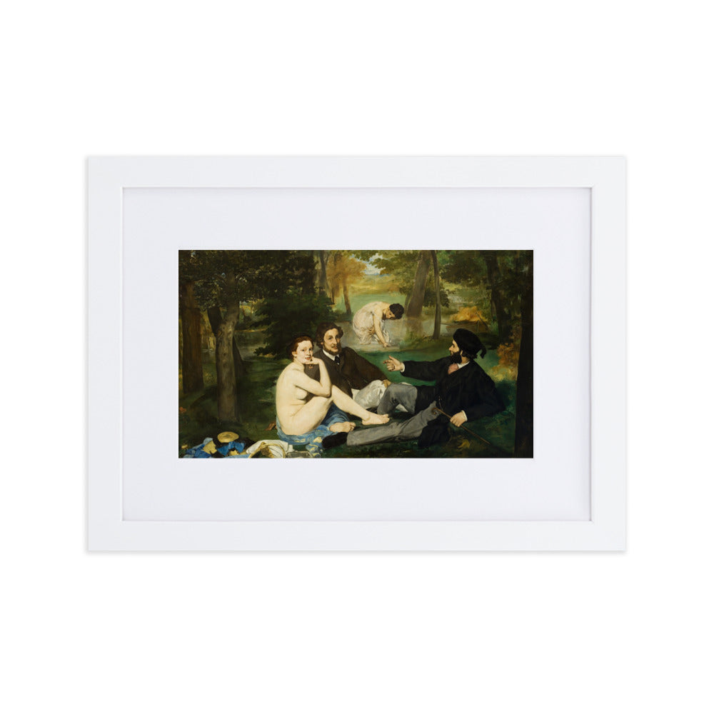 Poster mit Passepartout - Luncheon on the Grass, Edouard Manet Edouard Manet Weiß / 21×30 cm artlia