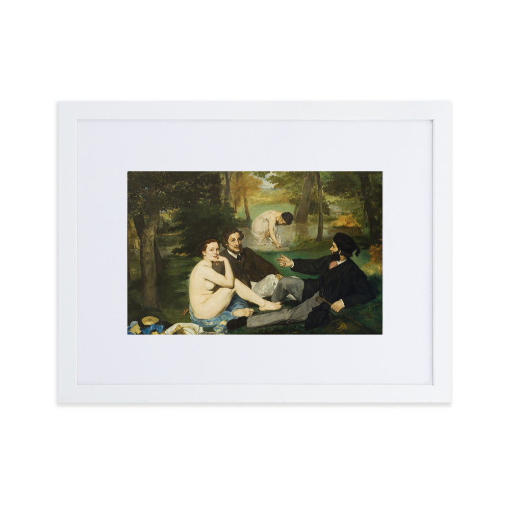 Poster mit Passepartout - Luncheon on the Grass, Edouard Manet Edouard Manet Weiß / 30×40 cm artlia