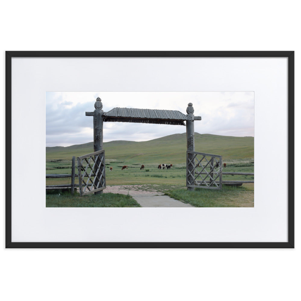 Poster mit Passepartout - The gateway to the steppes of Mongolia Young Han Song Schwarz / 61×91 cm artlia