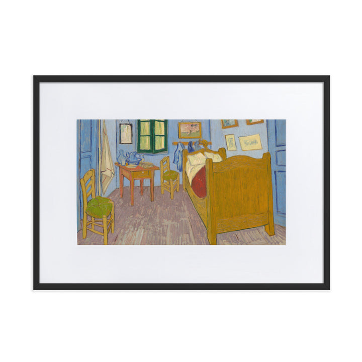 Poster mit Passepartout - Van Gogh, Das Schlafzimmer in Arles Vincent van Gogh Schwarz / 50×70 cm artlia