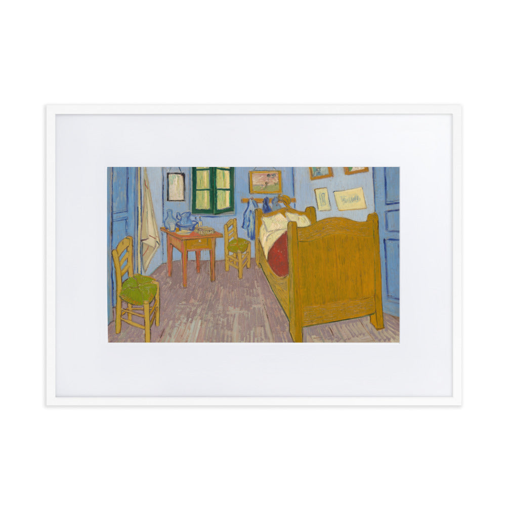 Poster mit Passepartout - Van Gogh, Das Schlafzimmer in Arles Vincent van Gogh Weiß / 50×70 cm artlia
