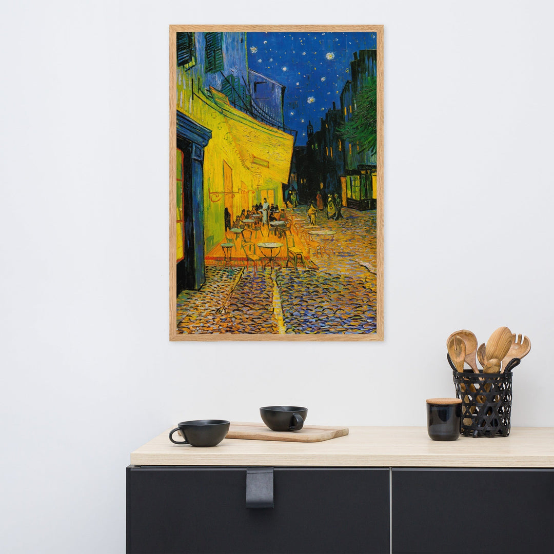 Poster mit Rahmen - Caféterrasse am Abend Vincent van Gogh artlia