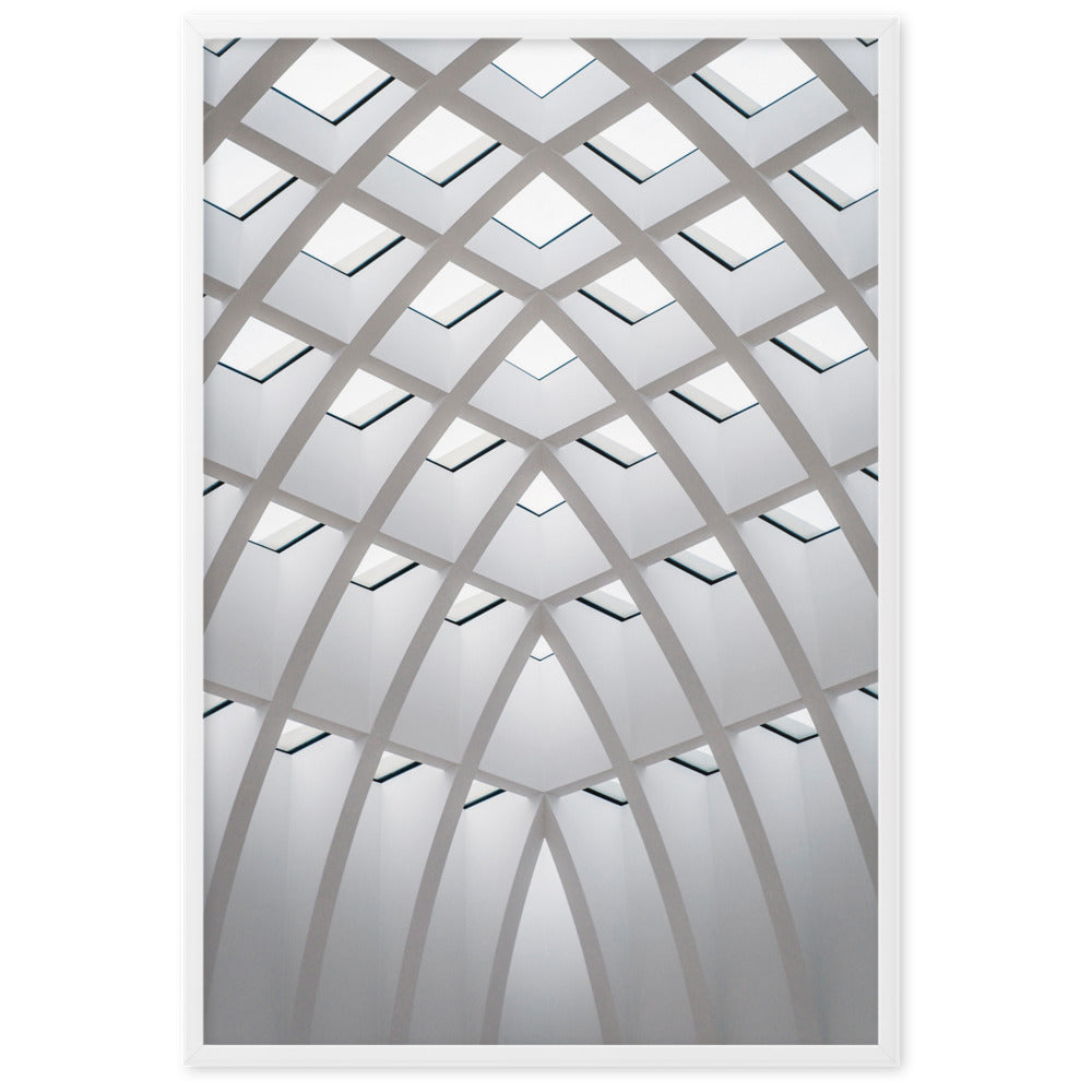 Poster mit Rahmen - Geometrisches Design Kuratoren von artlia Weiß / 61×91 cm artlia