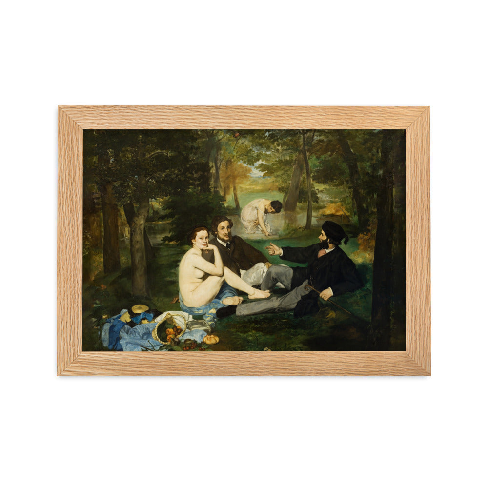 Poster mit Rahmen - Luncheon on the Grass, Edouard Manet Edouard Manet Oak / 21×30 cm artlia