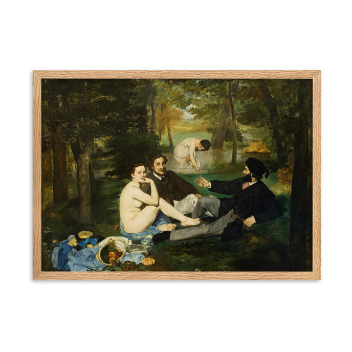 Poster mit Rahmen - Luncheon on the Grass, Edouard Manet Edouard Manet Oak / 50×70 cm artlia