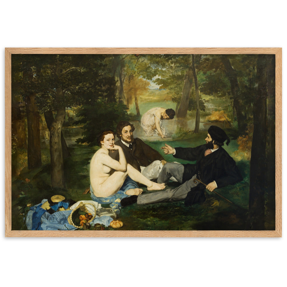 Poster mit Rahmen - Luncheon on the Grass, Edouard Manet Edouard Manet Oak / 61×91 cm artlia