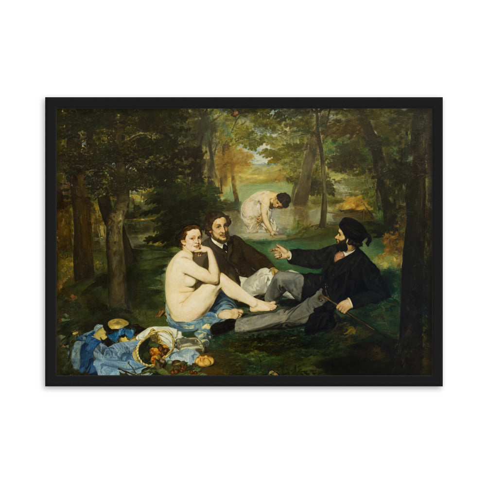Poster mit Rahmen - Luncheon on the Grass, Edouard Manet Edouard Manet Schwarz / 50×70 cm artlia