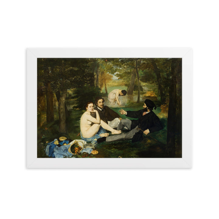 Poster mit Rahmen - Luncheon on the Grass, Edouard Manet Edouard Manet Weiß / 21×30 cm artlia