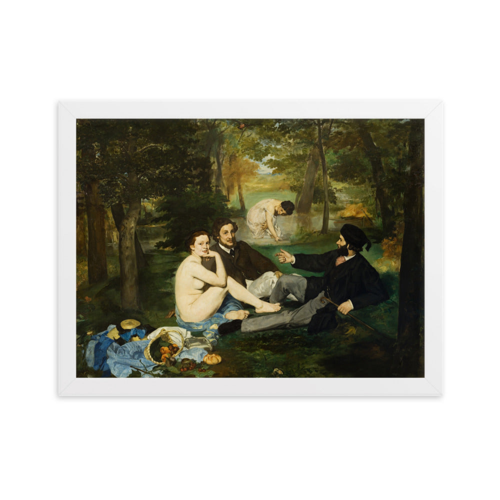 Poster mit Rahmen - Luncheon on the Grass, Edouard Manet Edouard Manet Weiß / 30×40 cm artlia