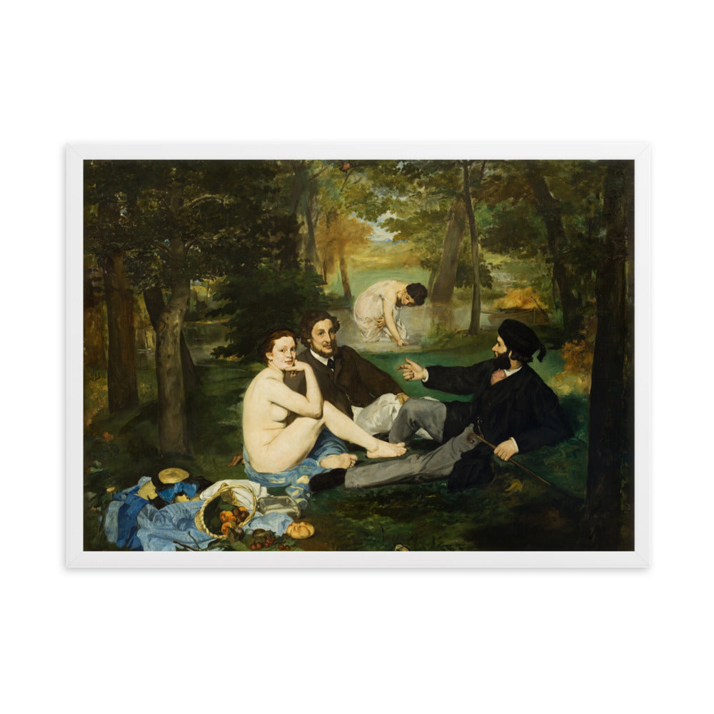 Poster mit Rahmen - Luncheon on the Grass, Edouard Manet Edouard Manet Weiß / 50×70 cm artlia