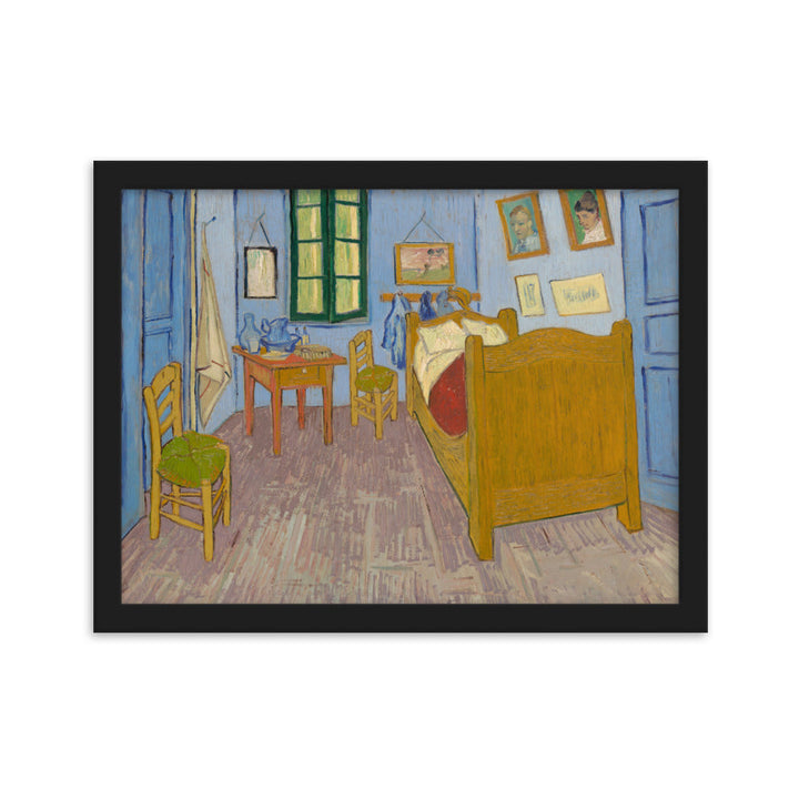 Poster mit Rahmen - Van Gogh, Das Schlafzimmer in Arles Vincent van Gogh Schwarz / 30×40 cm artlia