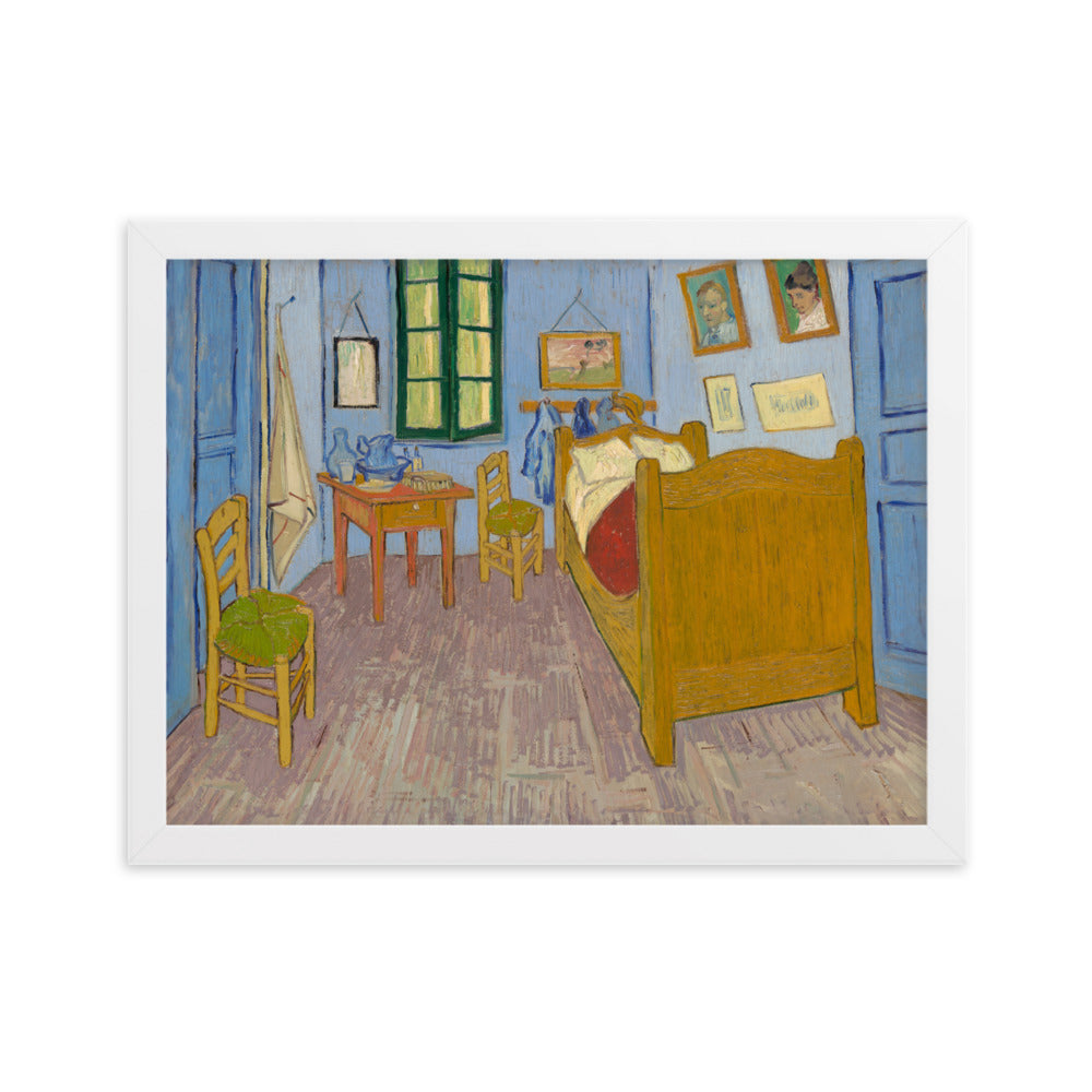 Poster mit Rahmen - Van Gogh, Das Schlafzimmer in Arles Vincent van Gogh Weiß / 30×40 cm artlia