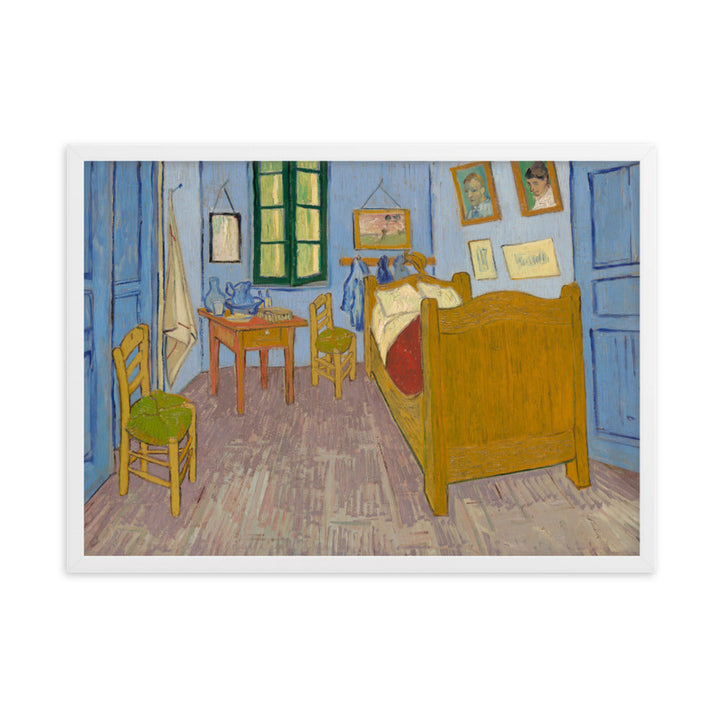 Poster mit Rahmen - Van Gogh, Das Schlafzimmer in Arles Vincent van Gogh Weiß / 50×70 cm artlia