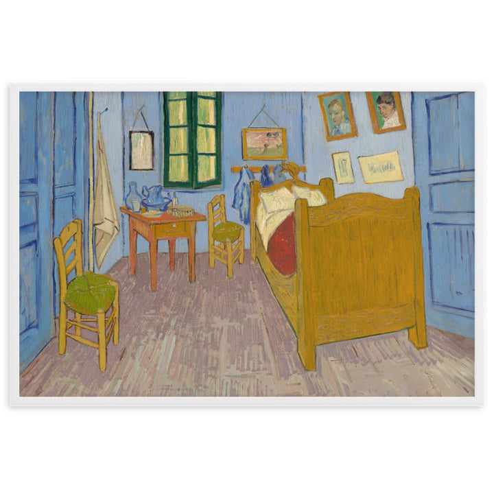 Poster mit Rahmen - Van Gogh, Das Schlafzimmer in Arles Vincent van Gogh Weiß / 61×91 cm artlia