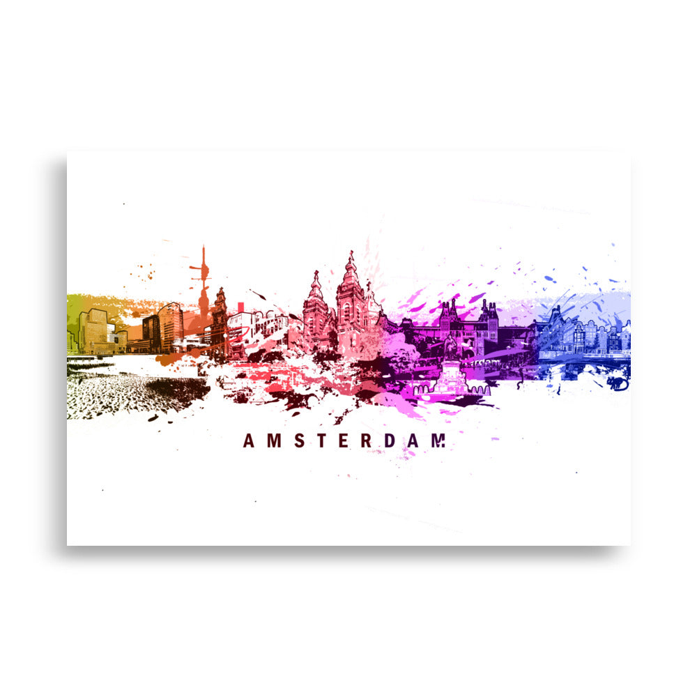 Poster - Skyline Amsterdam Marko Kurth 70×100 cm artlia
