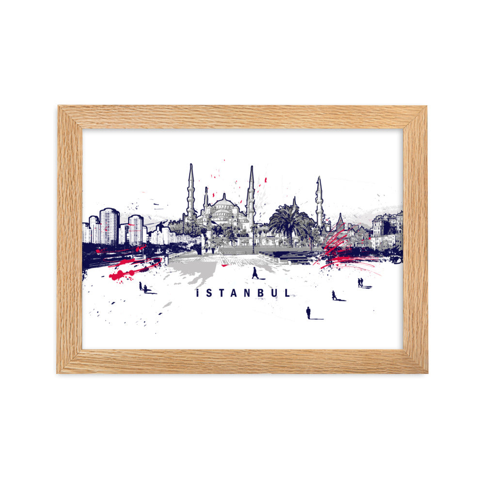 Poster - Skyline Istanbul Marko Kurth Oak / 21×30 cm artlia