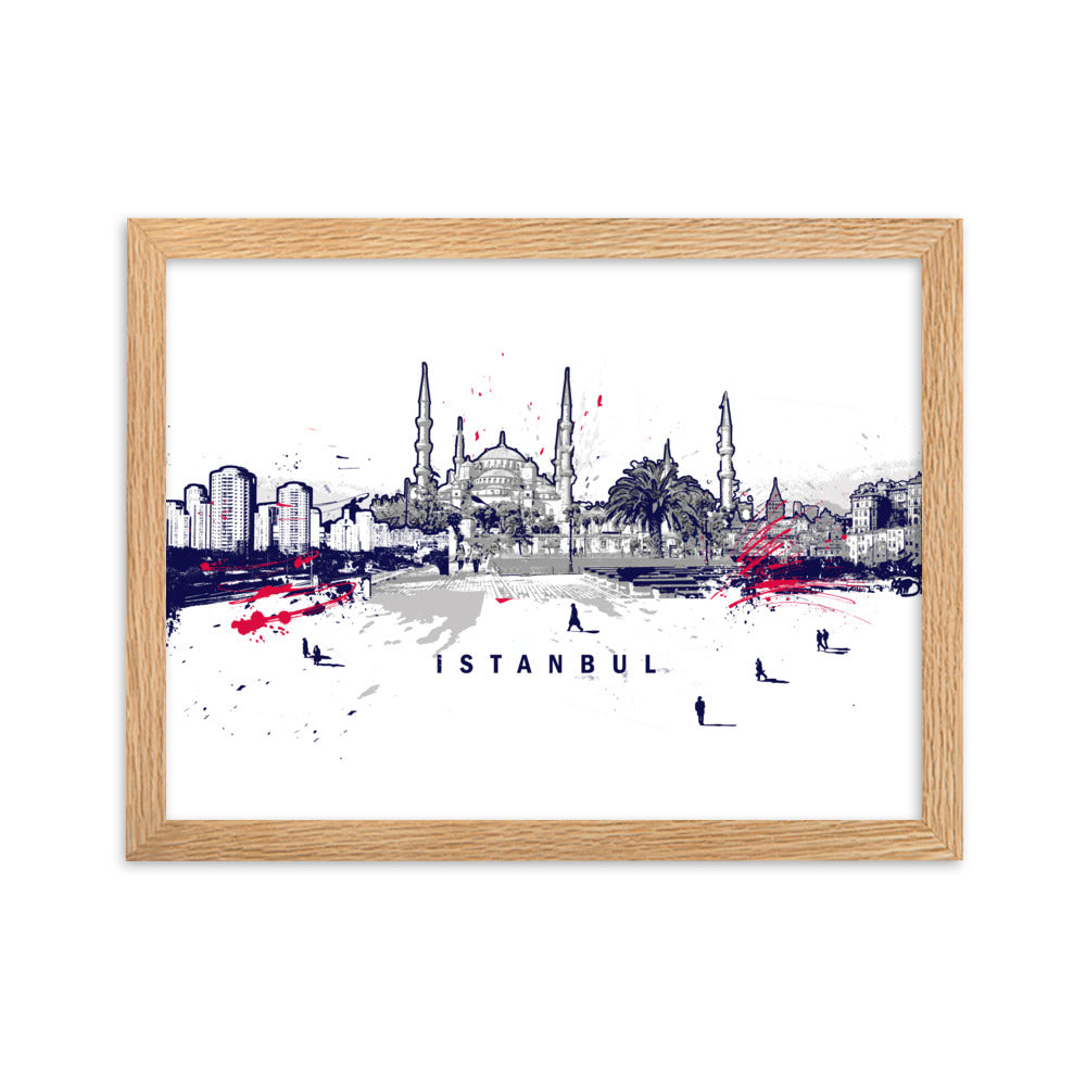 Poster - Skyline Istanbul Marko Kurth Oak / 30×40 cm artlia