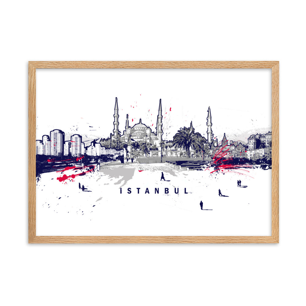 Poster - Skyline Istanbul Marko Kurth Oak / 50×70 cm artlia