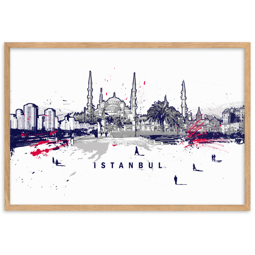 Poster - Skyline Istanbul Marko Kurth Oak / 61×91 cm artlia